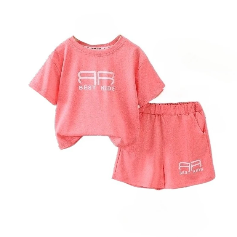 

New Summer Baby Boys Clothes Suit Children Short Sleeved T-Shirt Shorts 2Pcs/Sets Kids Girls Clothing Set Infant Casual Costume