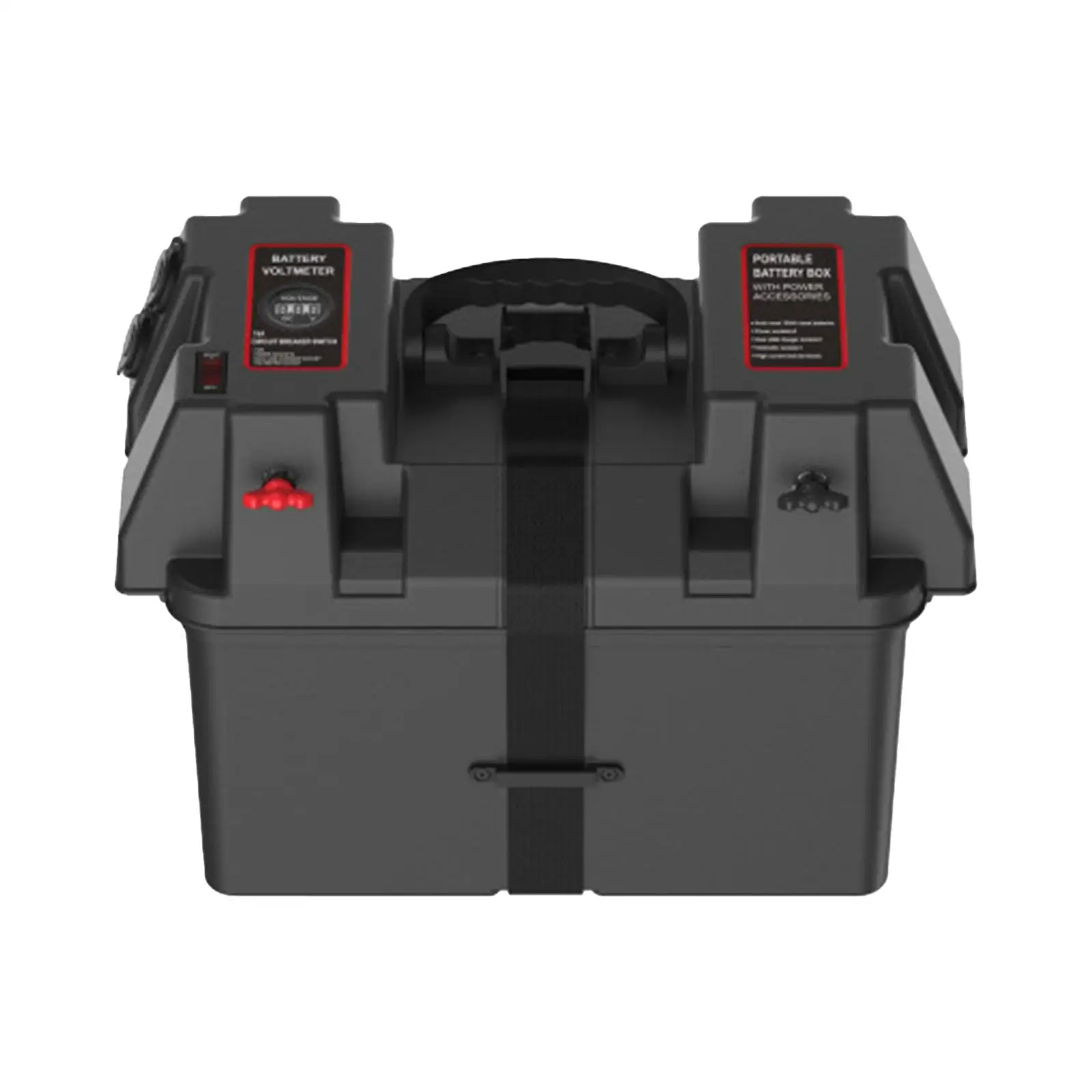 Motor Battery Box Battery Box USB Ports Trolling Motor Battery Box Battery Carrier for Outdoor SUV Travel Trailer