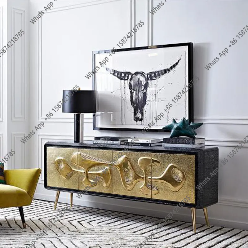 

Creative Living Room Dining Side Cabinet Boutique Multi-functional Locker Entrance Table Foyer Cabinet Light Luxury Designer