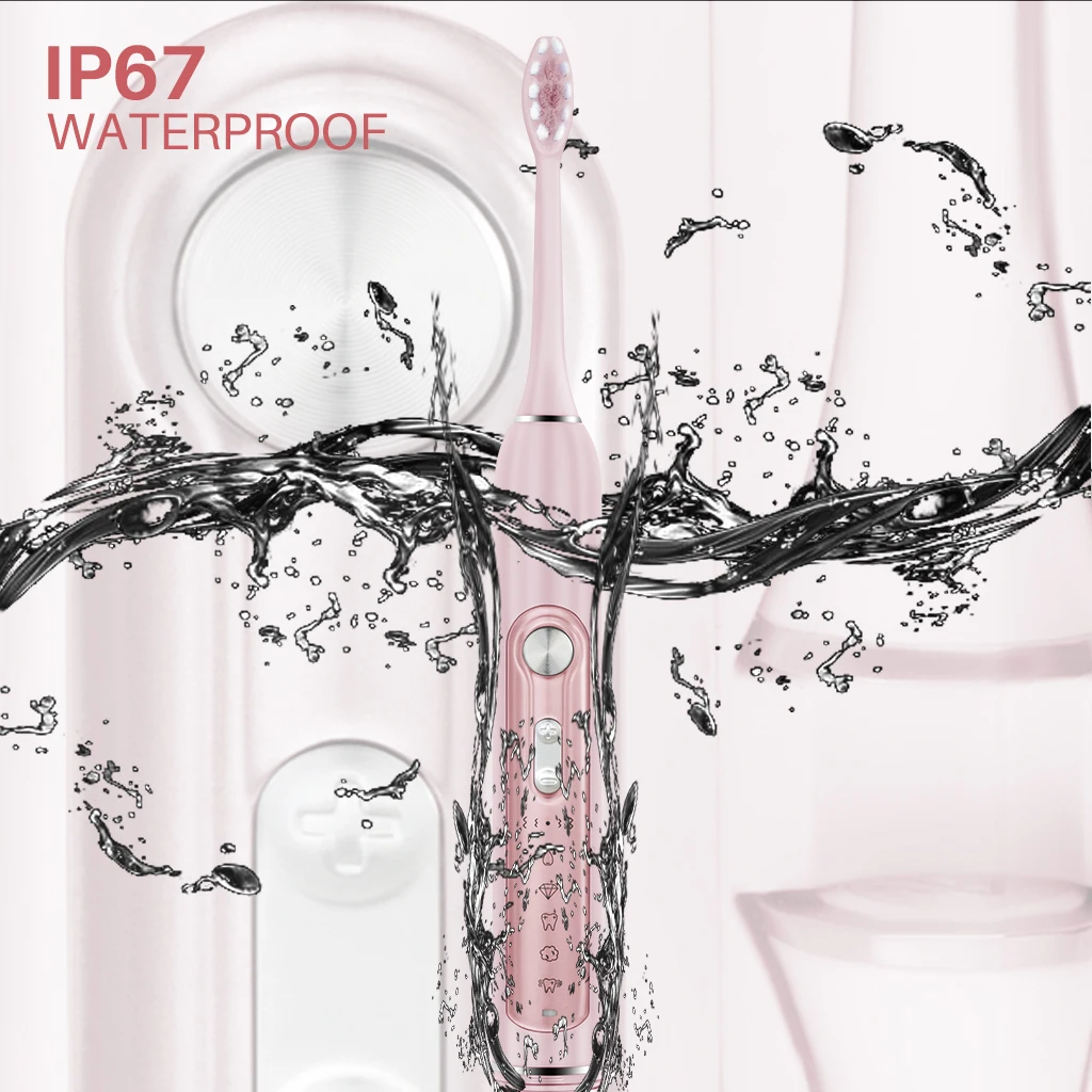 SUBORT Sonic แปรงสีฟันผู้ใหญ่สมาร์ทจับเวลาแปรง5โหมด USB ชาร์จ IPX7กันน้ำฟันแปรงเปลี่ยนหัวชุด