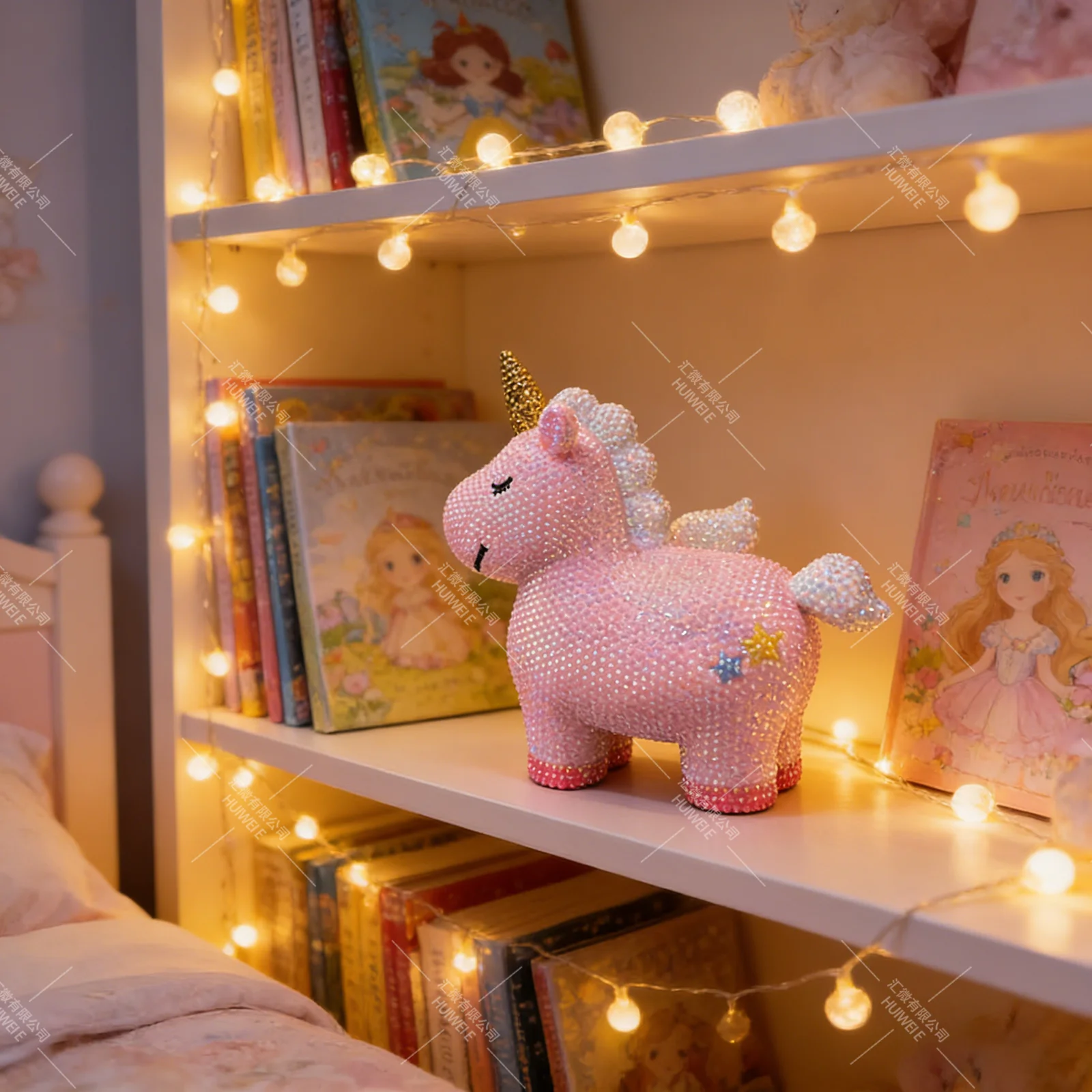 Meistverkaufte Diamant-Rosa-Einhorn-Spardose Niedliche DIY Cartoon-Münzbox mit Glitzersteinchen Mädchen Geburtstagsgeschenk Wohndekoration