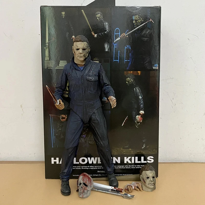 NECA Figure Michael Myers Figure With LED Halloween Ultimate Action Figure Model Toys Joint Movable Doll Christmas Present