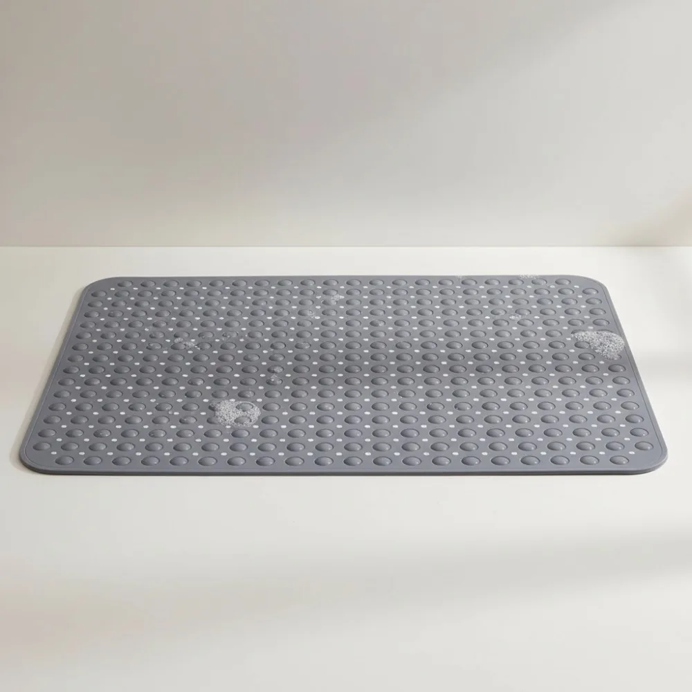 

Extra Large Non-Slip Shower Mat 47x31 Inch TPE Material with Drain Holes & Suction Cups for Elderly Safety