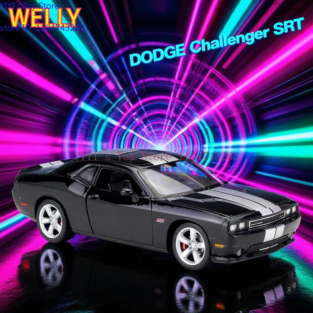 

WELLY 1:24 Scale 2012 DODGE Challenger SRT Simulator Model Car Toy Vehicle Metal Alloy Toy Car For Boy Gift Collection H25L26