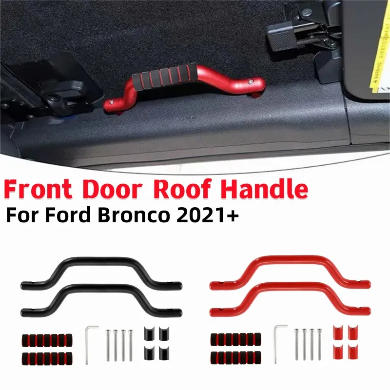 

1Pair Car Front Door Roof Handle Top Roll Bar Grip Grab Handles Interior Accessories Fit for Ford Bronco 2021+