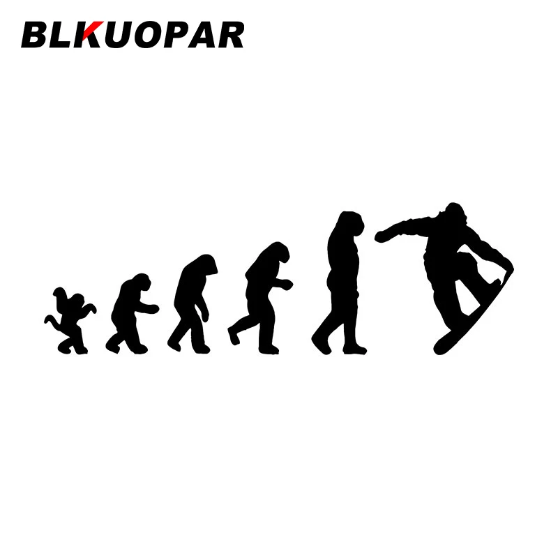 

BLKUOPAR Evolution Of Snowboard Car Stickers Personality Decals Occlusion Scratch Die Cut Refrigerator Fuel Tank Cap Goods