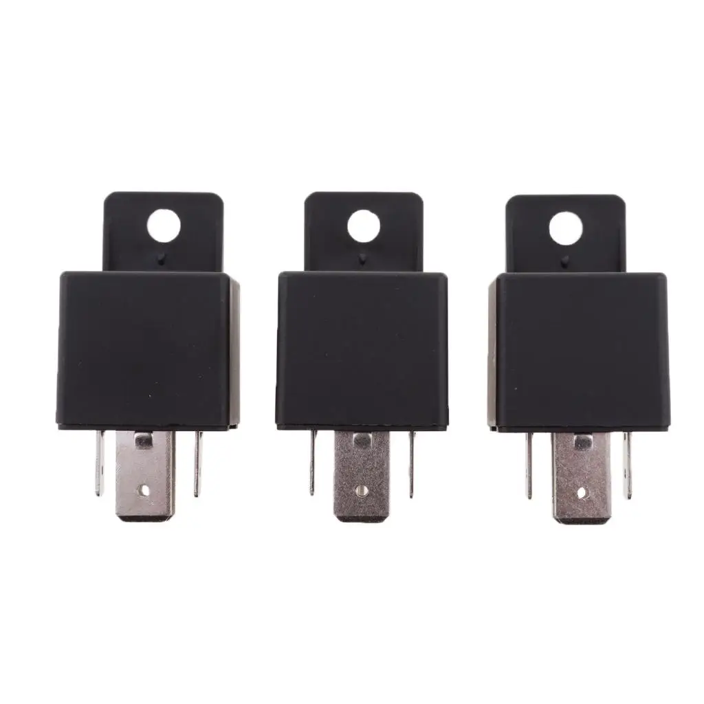 High Capacity 5 Pin SPST Relay 24V 80A Relay Socket Holder Car Truck Boat Power Switch for Electric Components