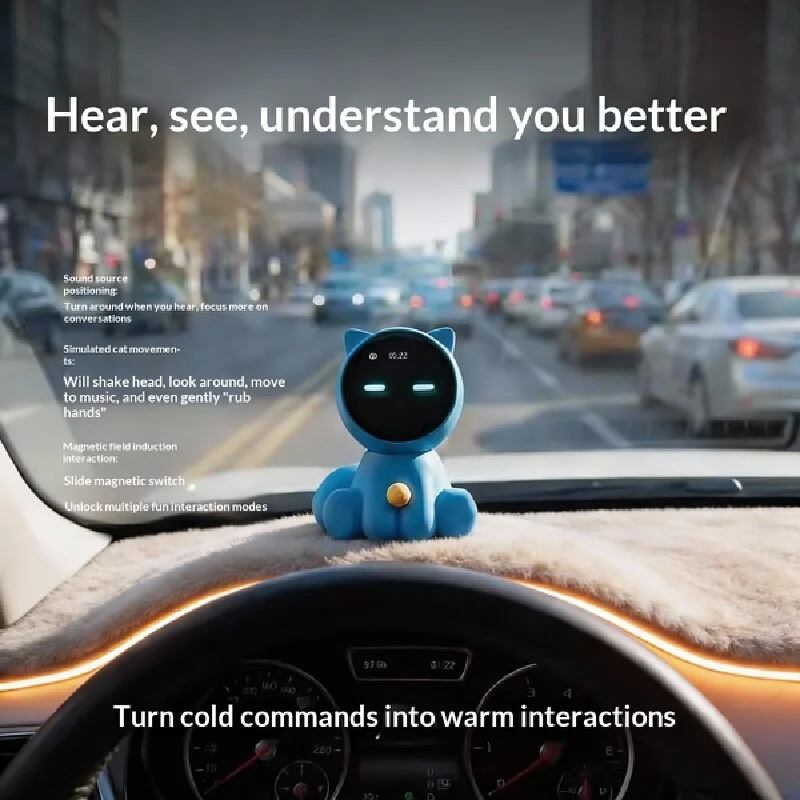 EchoEar AI Chatbot pour chat, robot interactif, interaction vocale, compagnon interactif pour chat, bureau à domicile, perception de scène multimodale IA