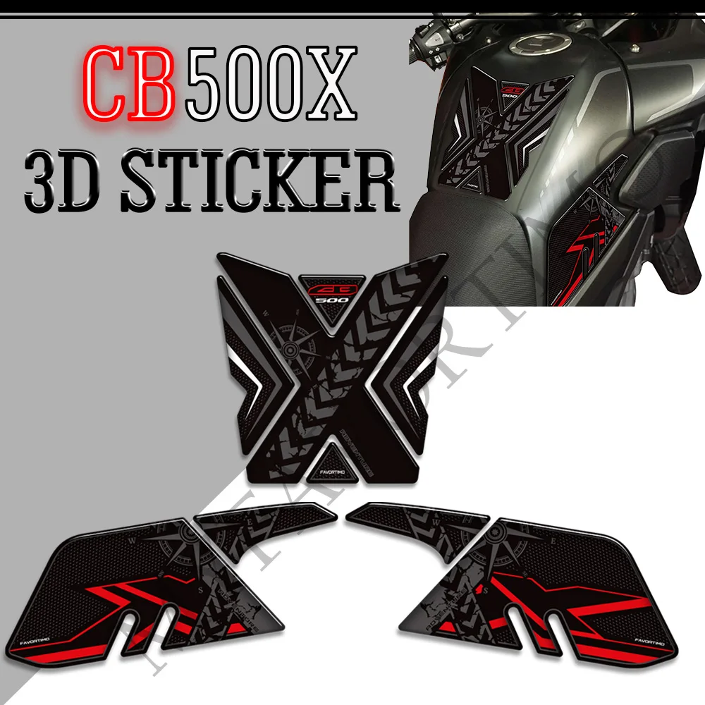 

For Honda CB400X CB500X CB 400 500 CB400 CB500 X Motorcycle Tank Pad Side Grips Gas Fuel Oil Kit Knee Stickers Decals Protector