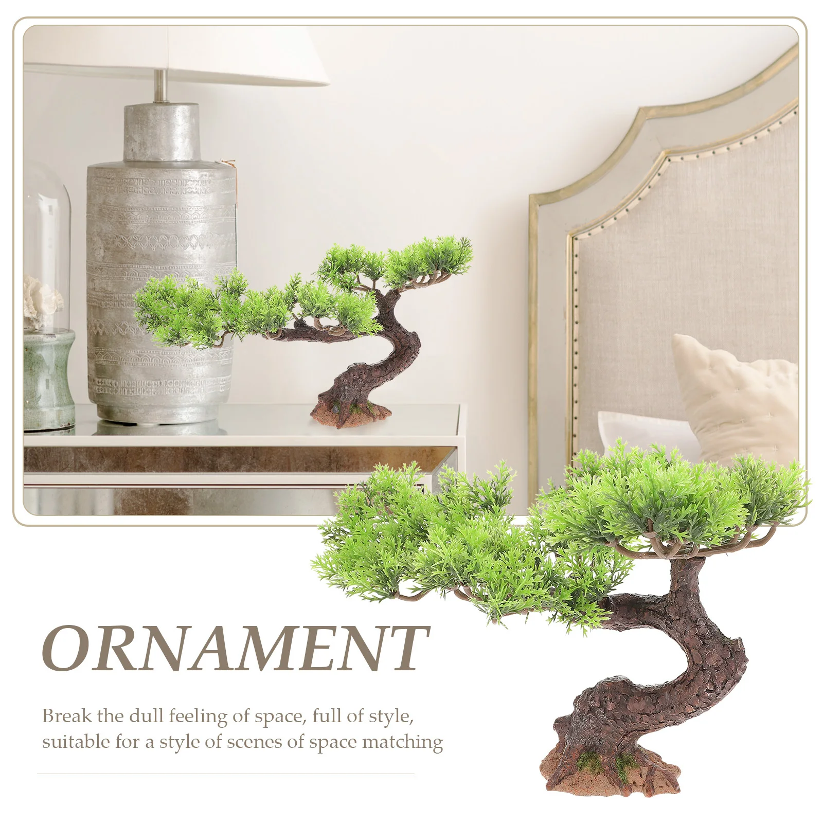 

Mini Simulation Cypress Tree Artificial Fake Small Tree Ornament Decoration for Home Office Bonsai Micro Landscape Decor