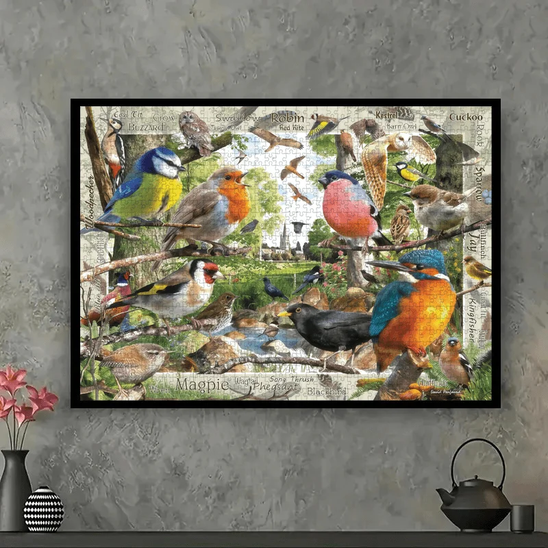 Colorful Garden Birds Collection Jigsaw Puzzle Adult Nature Theme Intellectual Game Home Leisure Educational Puzzle Toy