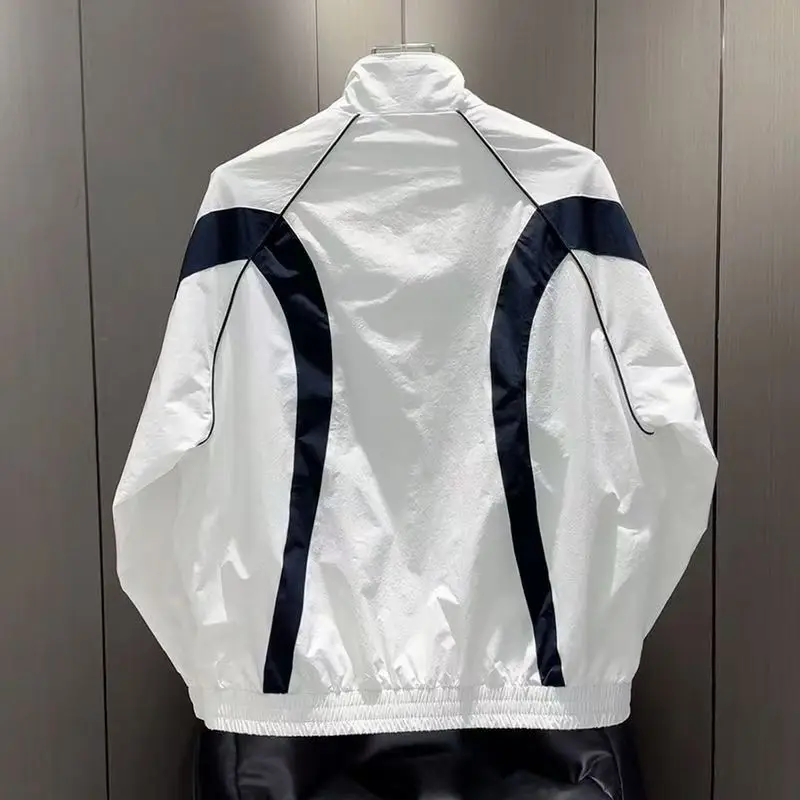 

Summer 2025 Men's Faion Loose Fit Sun Protection Jaet Casual Thin Sle Youth ular Outerwear Long Sve Stand Collar