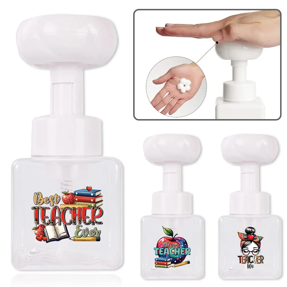 

250ml Pressing Flower Foam Bottle Shampoo Dispenser Large Capacity Sub-packing Hand Sanitizer Wash Accessories Star Pattern