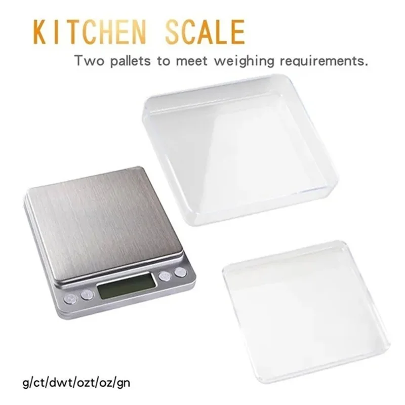 Imagem -06 - Balança de Cozinha Digital Mini Bolso Precisão Jóias Equilíbrio Eletrônico Peso Ouro Grama 500g 1000g 2000g 3000g Aço Inoxidável