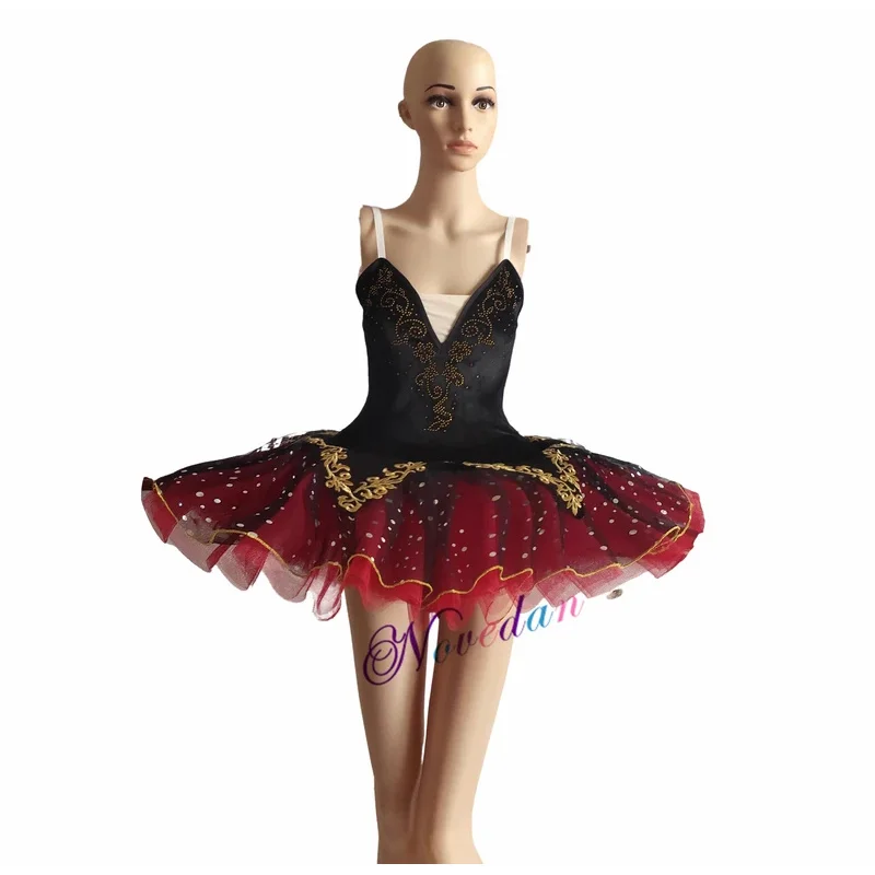 Black Red Professional Tutu La Esmeralda Performance Ballet Tutu Platter Pancake Tutu Dress Girls Kids Ballerina Party Costume