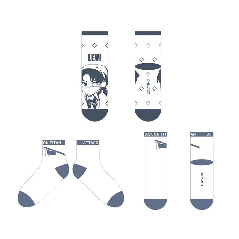 Attack on Titan Levi Eren Jaeger China Official Authorization Cosplay Warm Sock Short Socks