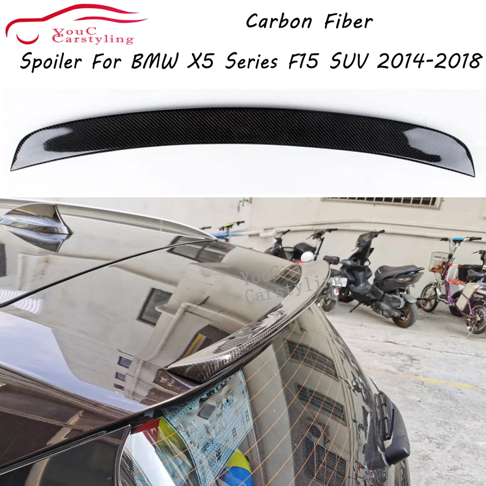 

F15 Carbon Fiber Rear Roof Spoiler for BMW X5 Series F15 5-door SUV 2014 - 2018 MP Style Back Window Roof Spoiler Wing