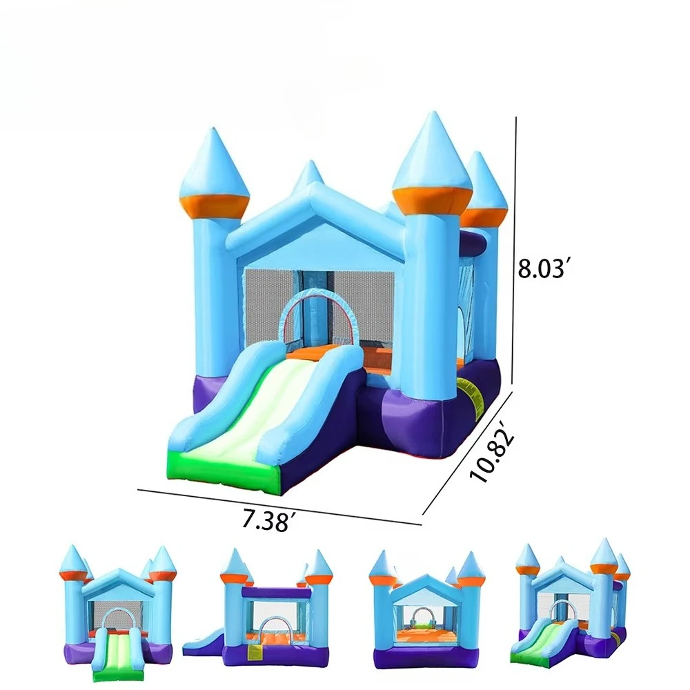 

Simple Style Kids Party Fun House Small Blue Inflatable Bubble Inflatable House Air Bounce House Outdoor Form China