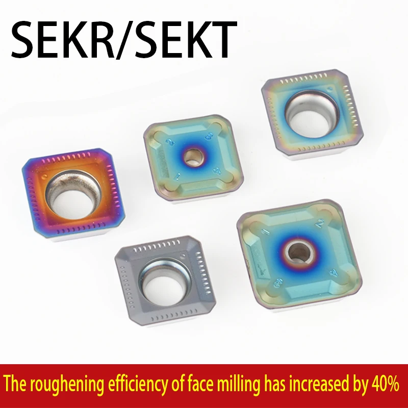 

CNC quadrilateral CNC milling inserts SEHT/SEKT1204AFTN steel parts stainless steel universal cutter disc milling cutter grains