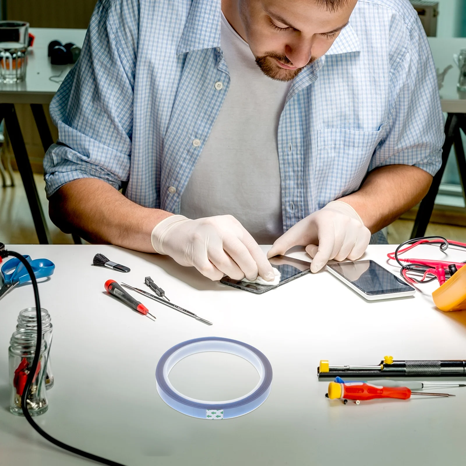 

4 Rolls Durable Heat Resistant Tape High Temperature Tape for Sublimation Press Electronics Protection Htv Transfer