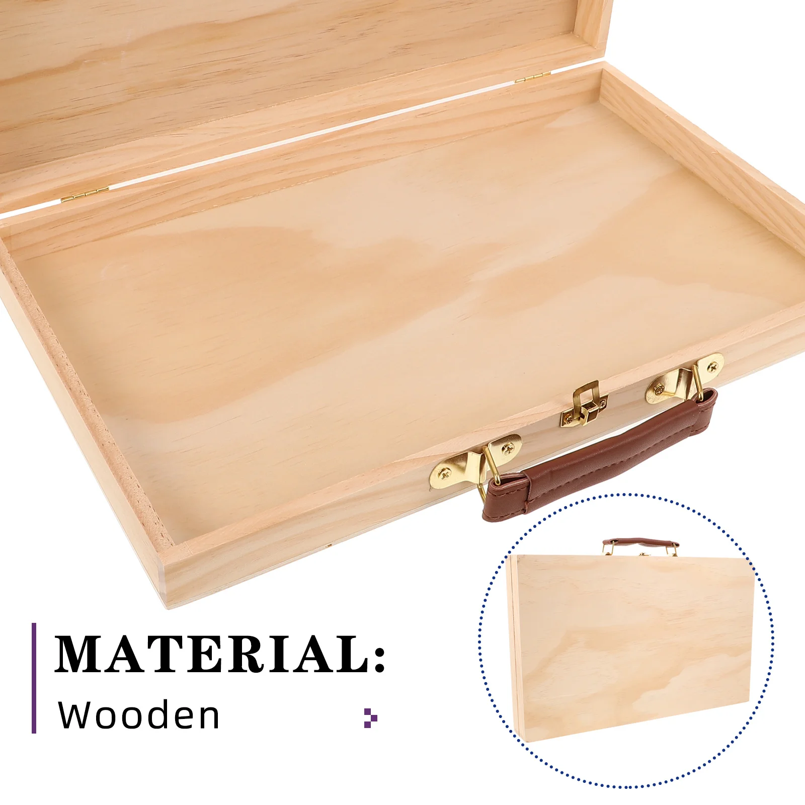 2 pezzi scatola di vernice portatile custodia in legno per strumenti di pittura a olio organizzatore di pigmenti kit da cavalletto da viaggio leggero strumento in legno