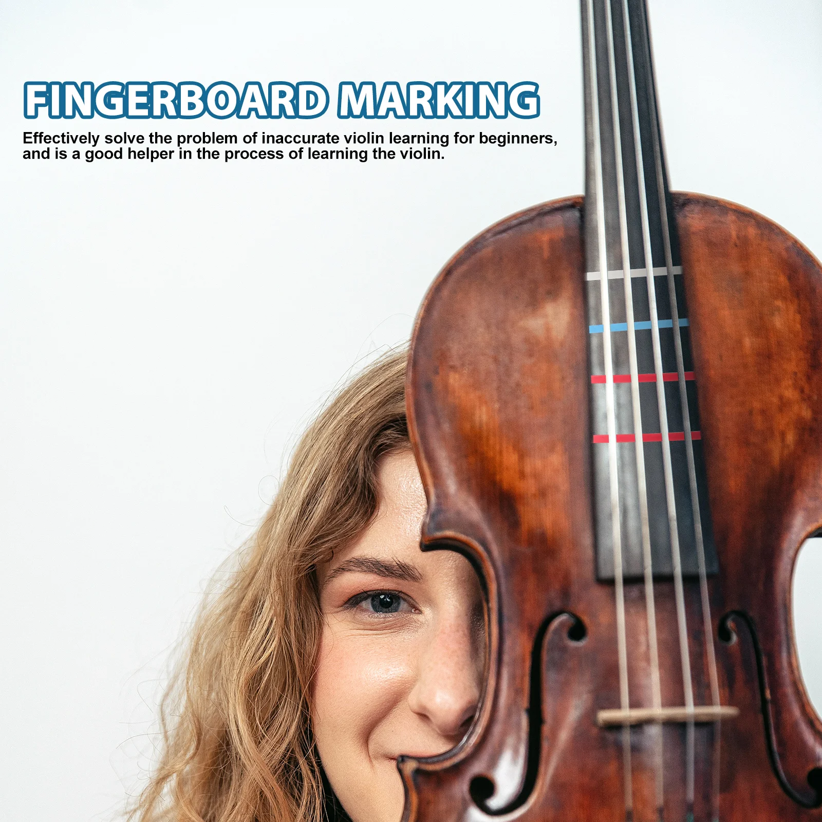 

3pcs Violin Finger Guide Stickers Tape Pvc Durable Easy Remove For Beginners Learning Practice Tool Accessory Instrument Supply