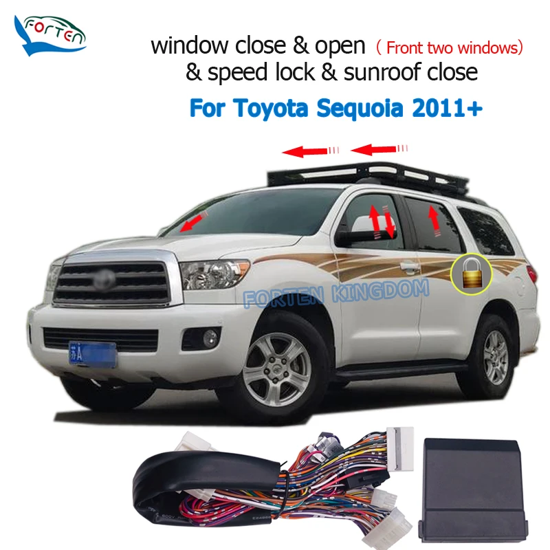 

Car Auto Window Lift Close Auto Window Closer Open + Sunroof Closer Speed Lock Unlock For Toyota Sequoia 2011+