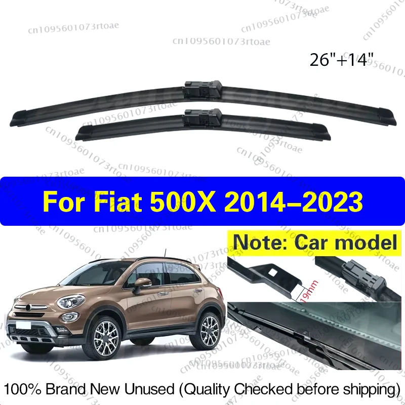

Wiper LHD Front Wiper Blades For Fiat 500X 2014-2023 Windshield Windscreen Clean Window Car Rain Brushes Car Accessories 26"+14"