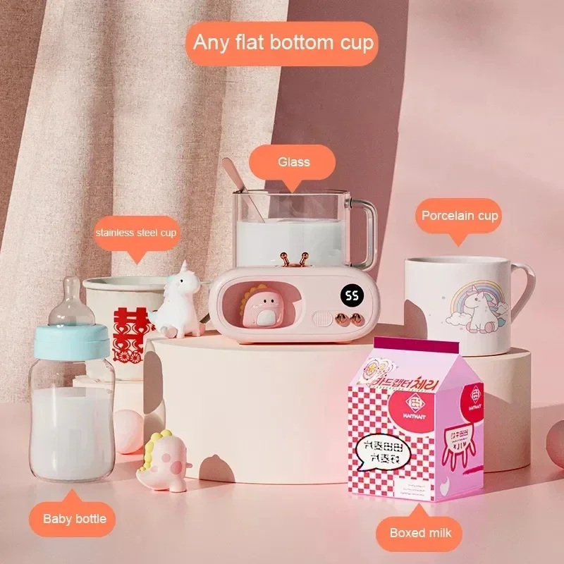 Neue Geräte elektrische Tasse Heizung Pad Auto-Off Kaffeetasse wärmer Matte für Home Office Milch tee Wasser mit wärmerem Nachtlicht