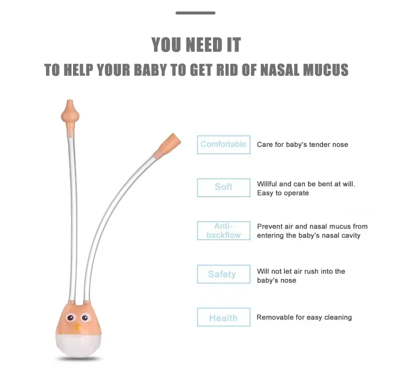 Baby Neusaspirator Baby Neusafzuiging Snot Reiniger Baby Mond Zuig Katheter Kinderen Reiniging Sucker Neus Reinigingstools