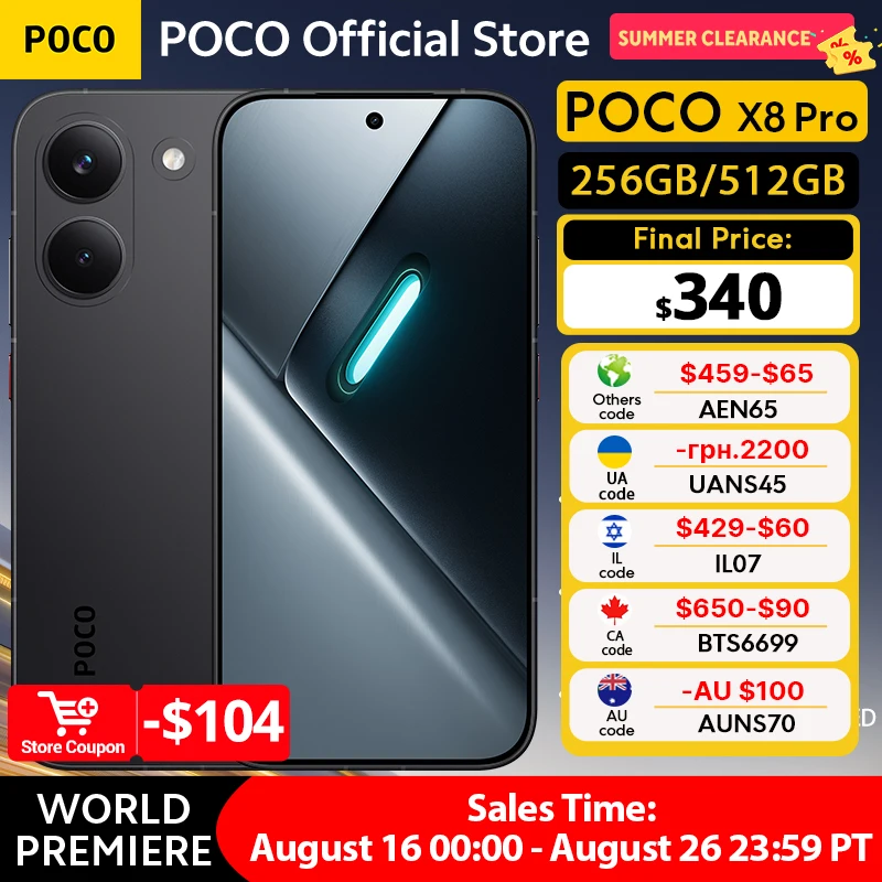 POCO X8 Pro Dimensity 8500 Tela AMOLED 120Hz 6500mAh