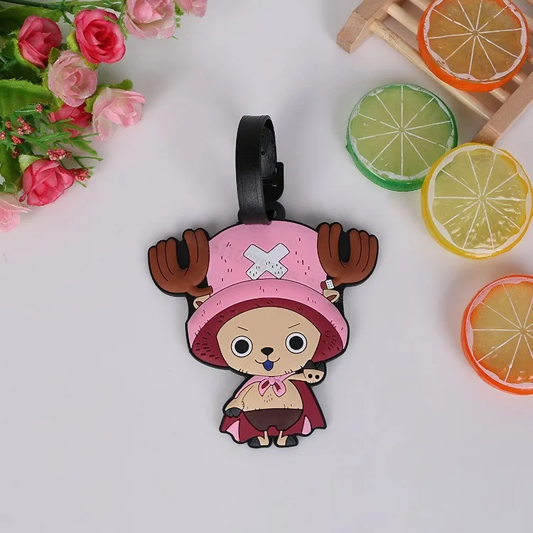 Cartoon Anime One Piece  Luggage Boarding Pass Figure Tony Chopper Laggage Label Airport Travel Prevention Hanging Tags Gift