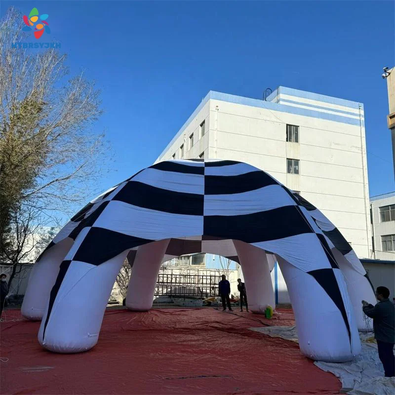 Puntelli gonfiabili per feste Tenda gazebo gonfiabile in bianco e nero per attività all'aperto