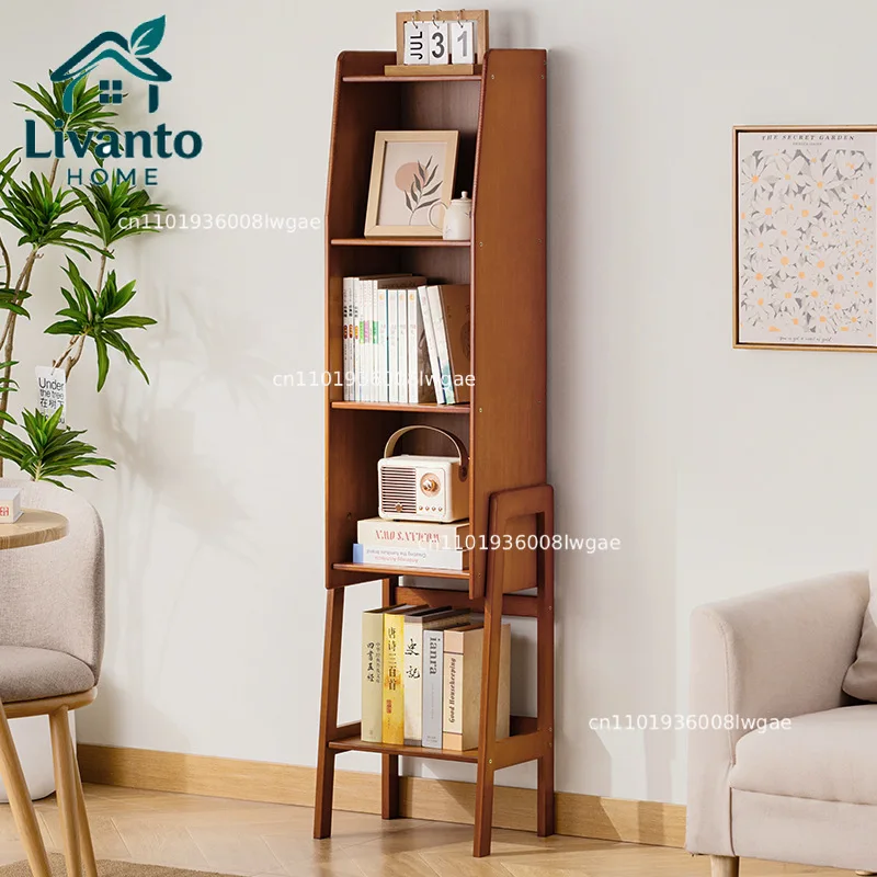 

Bamboo Bookshelf 3/4/5 Tier Storage Shelf Rack Floor Standing Bookcase for Living Room Bedroom – Natural/Brown