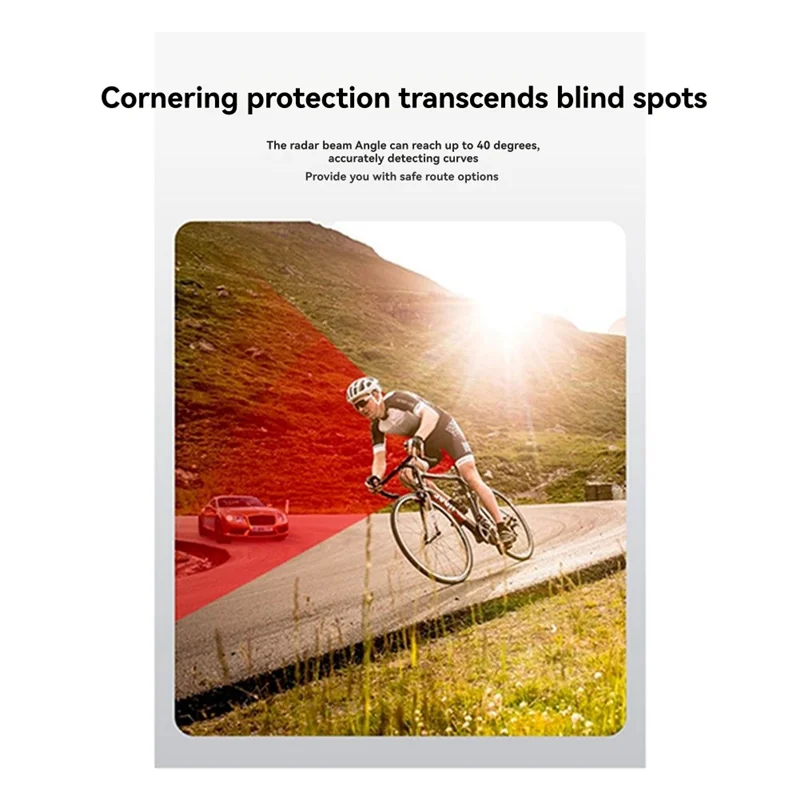 SQPP-Bike مستشعر الرؤية الخلفية دراجة الرادار الضوء الخلفي مقاوم للماء الفرامل الاستشعار مصباح لركوب الدراجات Cyclocomputer