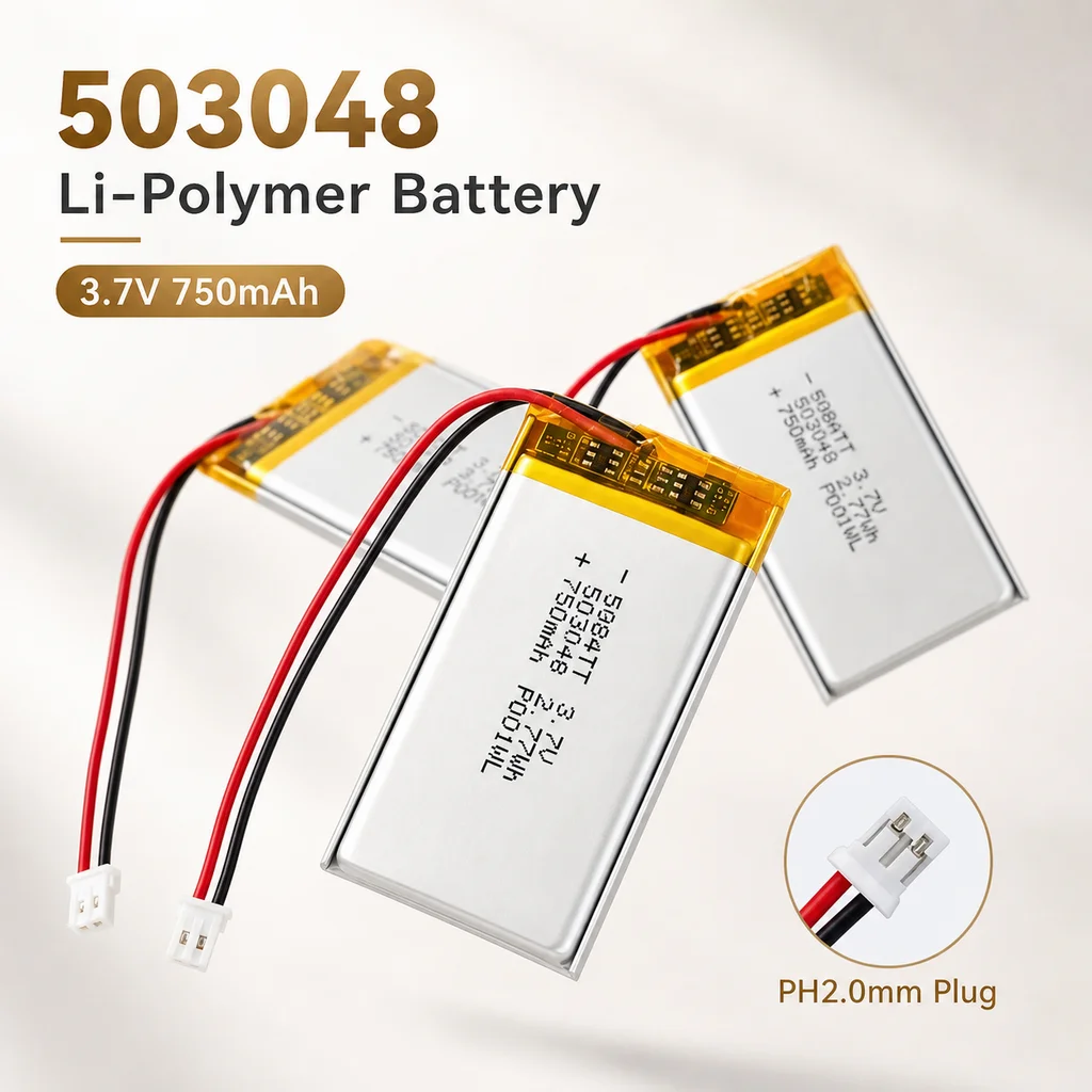 Lithium Polymer Battery 503048 3.7V 750mAh Rechargeable Cell For Electric Toy Breast Pump LED Light Reading Pen