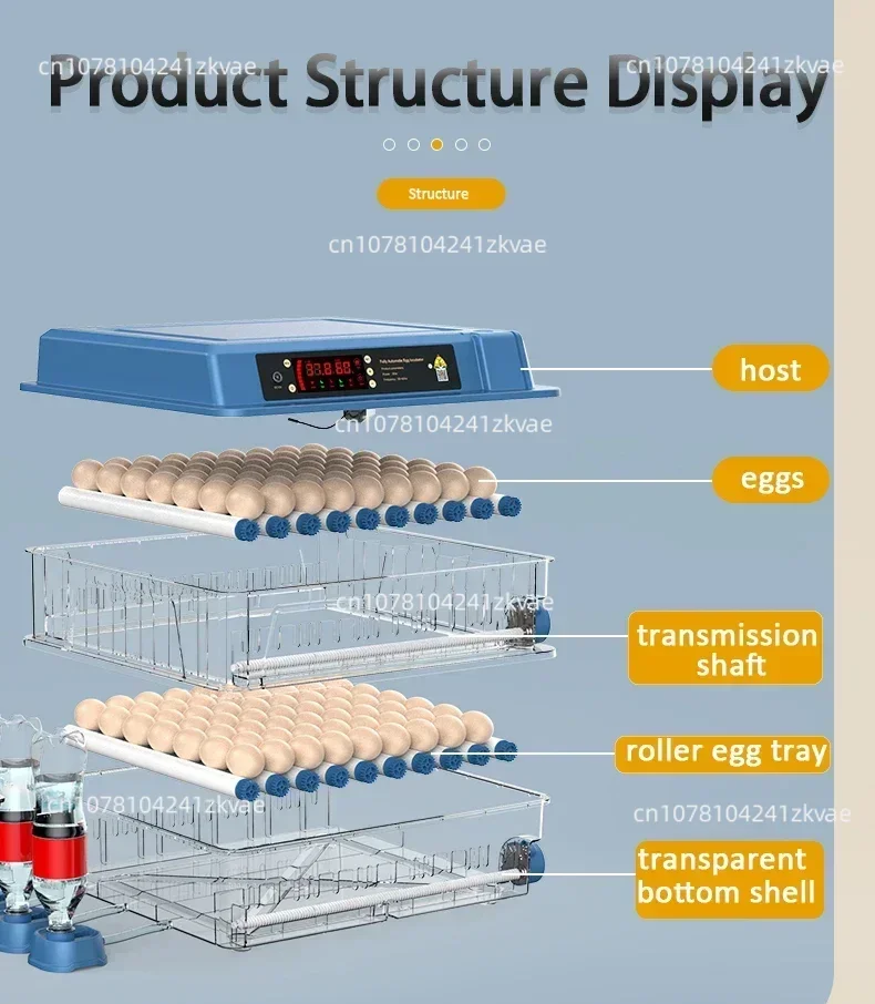 Dual electric version 256 egg poultry fully automatic incubator