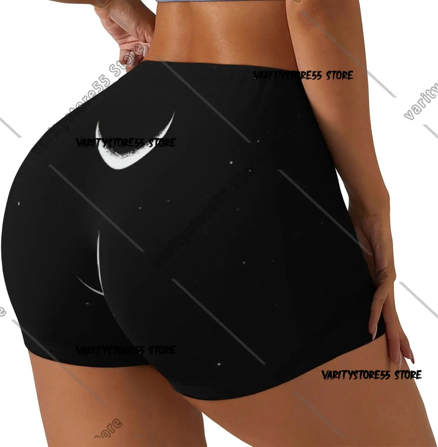 شورت تمرين مراحل القمر للنساء، شورت لراكبي الدراجات اليوغا، سروال ضيق لرفع الأرداف #2