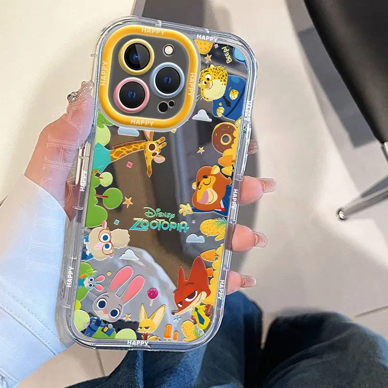 

Чехол для телефона Disney Kawaii Zootopia Judy Hopps, паркданс, подходит для 16, 15, 14 Pro, защитный чехол для телефона с героями мультфильмов