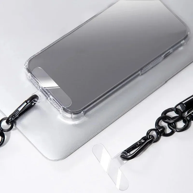 

1/3/5Pcs Transparent Mobile Phone Anti-lost Lanyard Card Gasket Universal Detachable Phone Hanging Cord Strap Patch Tether Pad