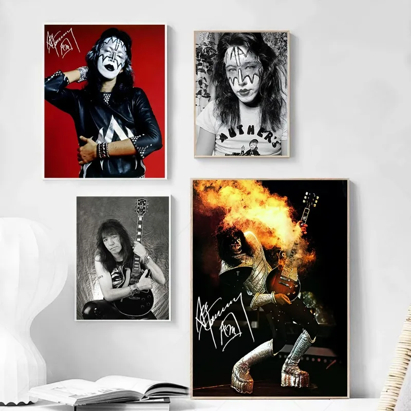 Ace Frehley Tribute-Póster de guitarrista de leyenda de Rock, arte de pared Vintage moderno para sala de estar, decoración de sala de música, regalo para seguidores