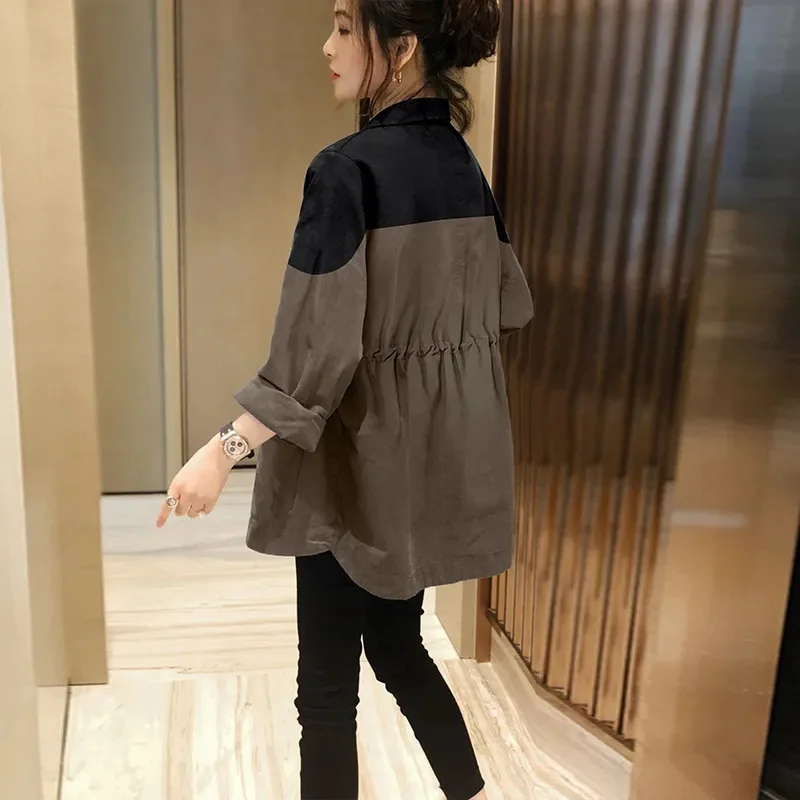 Splicing Small Suit Jacket Women With Sense High-End Design Small Figure Fashionable Casual 2023 Spring Wear New European Goods