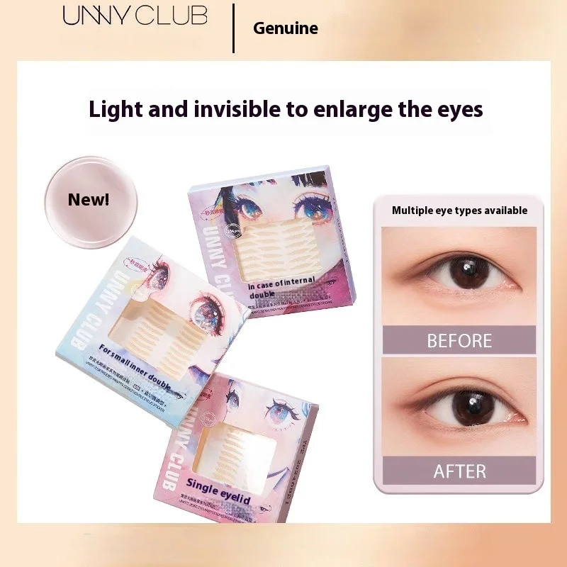 Nastro invisibile per doppia palpebra U N Y per occhi gonfi monolidi con cappuccio - Adesivo per palpebra non rilevabile dall'aspetto naturale