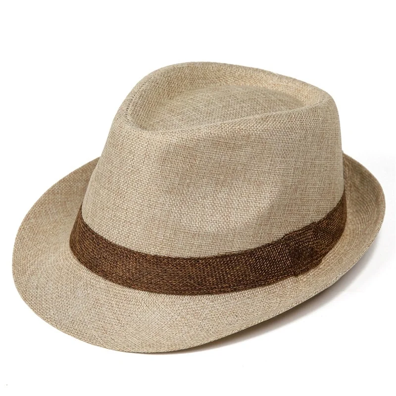 Men's Straw Hat: Sun Hat for Middle-Aged and Elderly Men, Gentlemen's Top Hat, Breathable and Cool Summer Outdoor Sun Hat