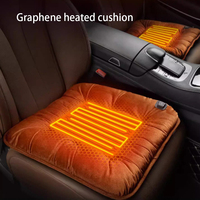 Graphene Heated Seat Pad USB Power Electric Heated Seat Cushion 3 Levels Winter Warm Seat Pad for Park Stadium Car Travel