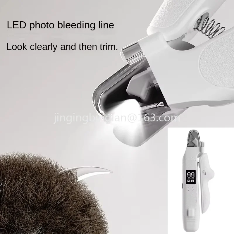 2026 Upgraded 2-in-1 Automatic Electric Dog Nail Grinder and Scissors with Portable Design USB Charging, LED Light