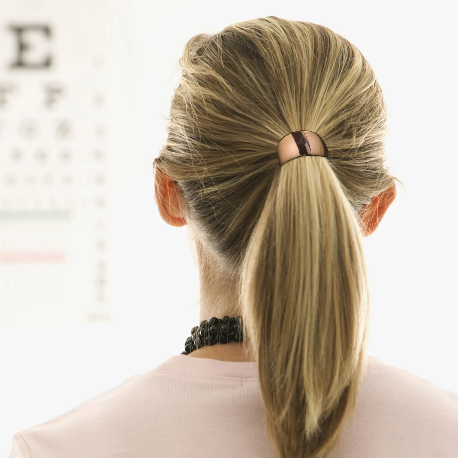 

6Pcs Metal Ponytail Cuffs Stylish Hair Ropes for Thin Straight Curly Long Hair Versatile Accessory for Women Girls All