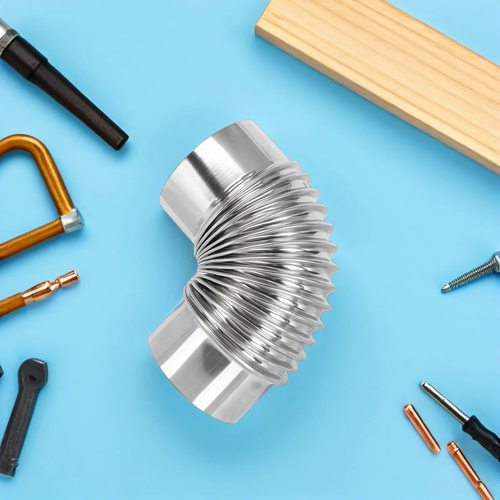 

90 ° Выхлопной коленчатый патрубок для дымохода, медный/нержавеющий стальной фитинг-адаптер