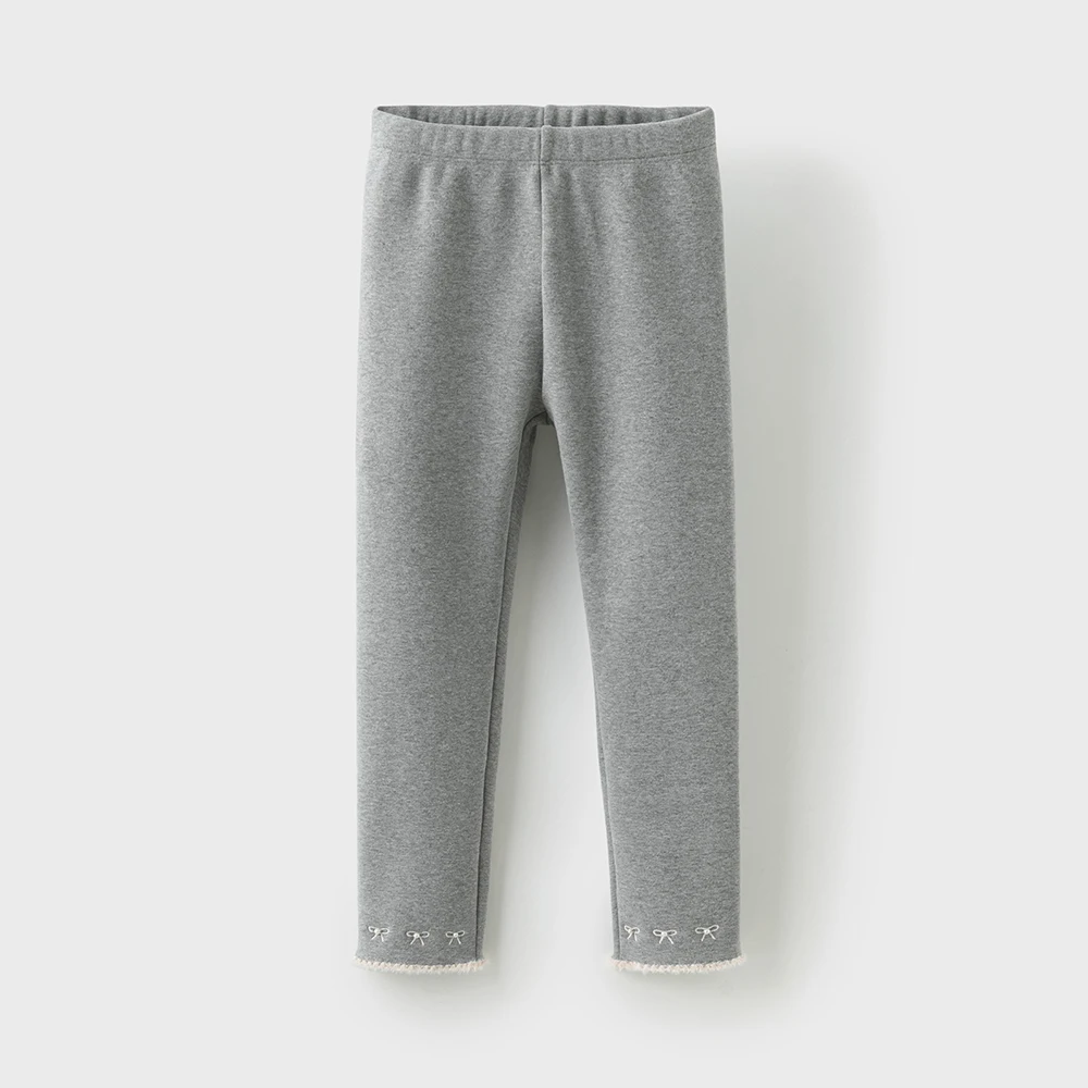 Dave Bella Children's Velvet Thicken Leggings Pants Autumn Winter Warm Girls Elastic Trouses Kids 7-13Years Leggings DK4254845