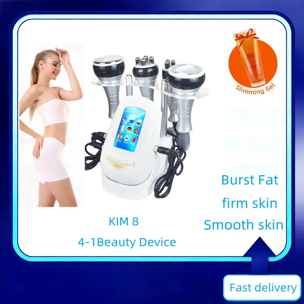

New product 4 IN 140K cavitation ultrasonic slimming machine beauty device facial massager skin tightening facial lifting vacuum
